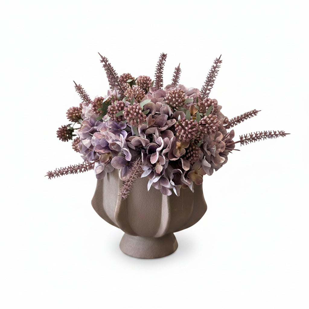 Flaura Lavender Wildflowers Arragement in Compote