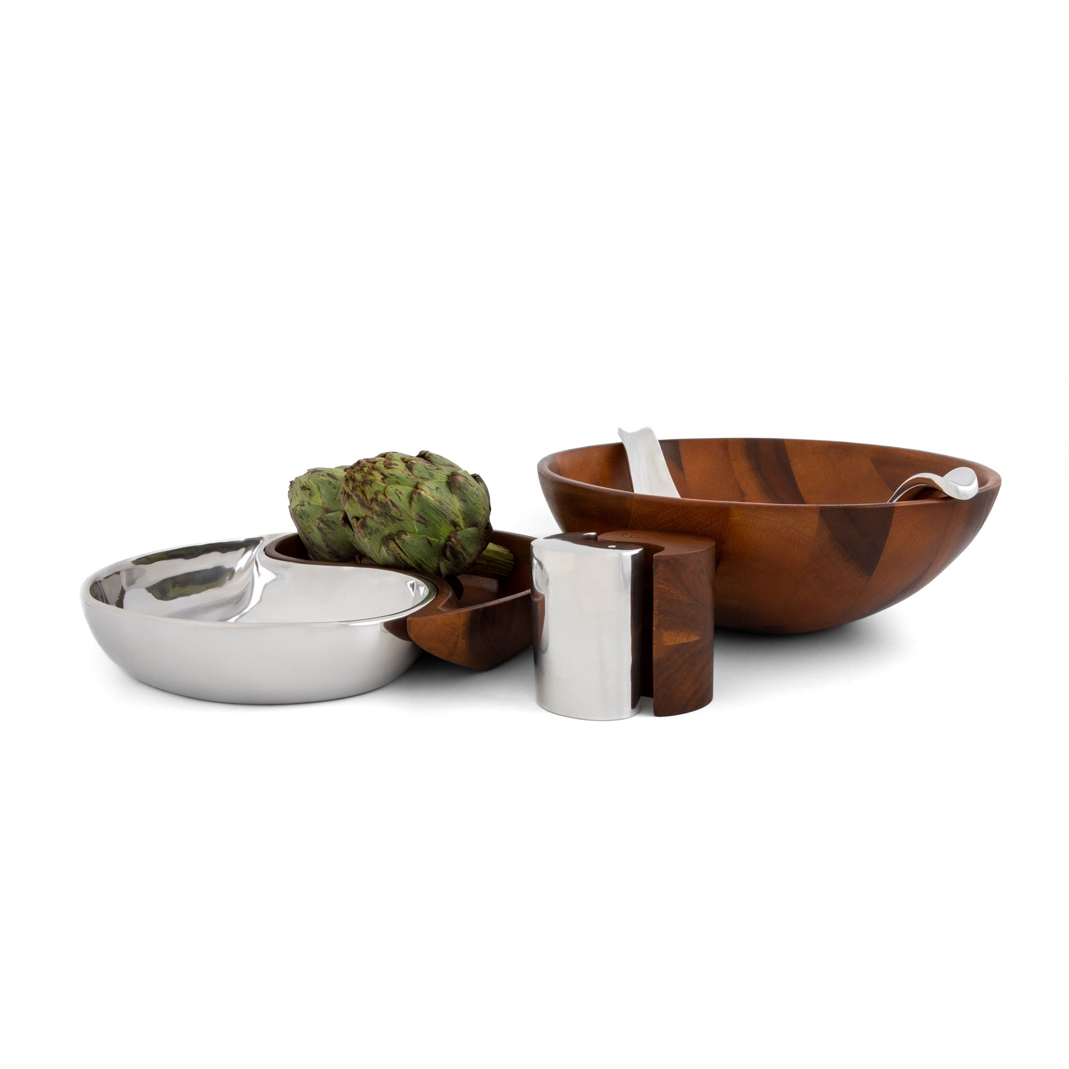 Nambé Yin Yang Salt & Pepper
