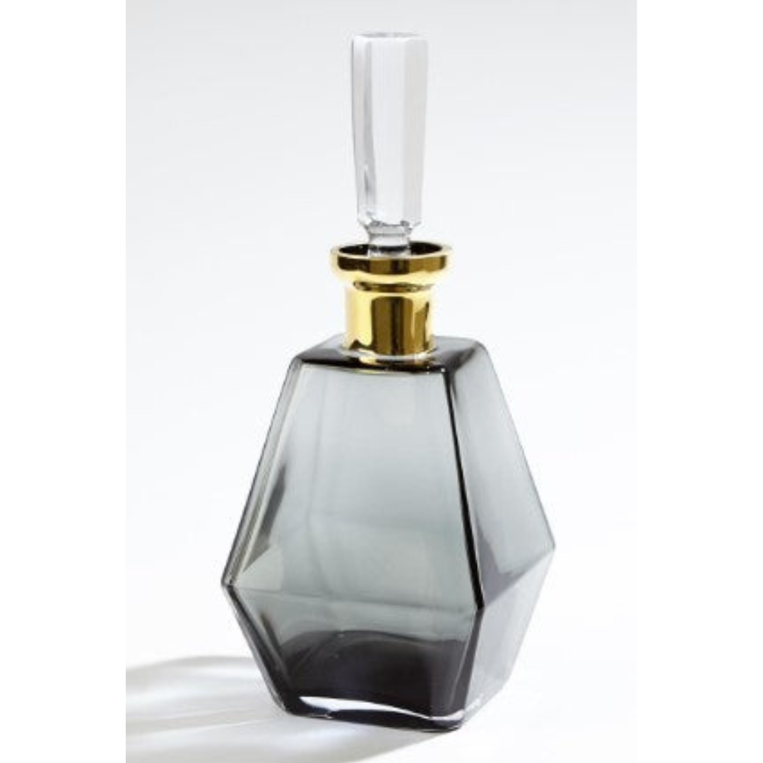 Smoke Decanter w/Gold Neck