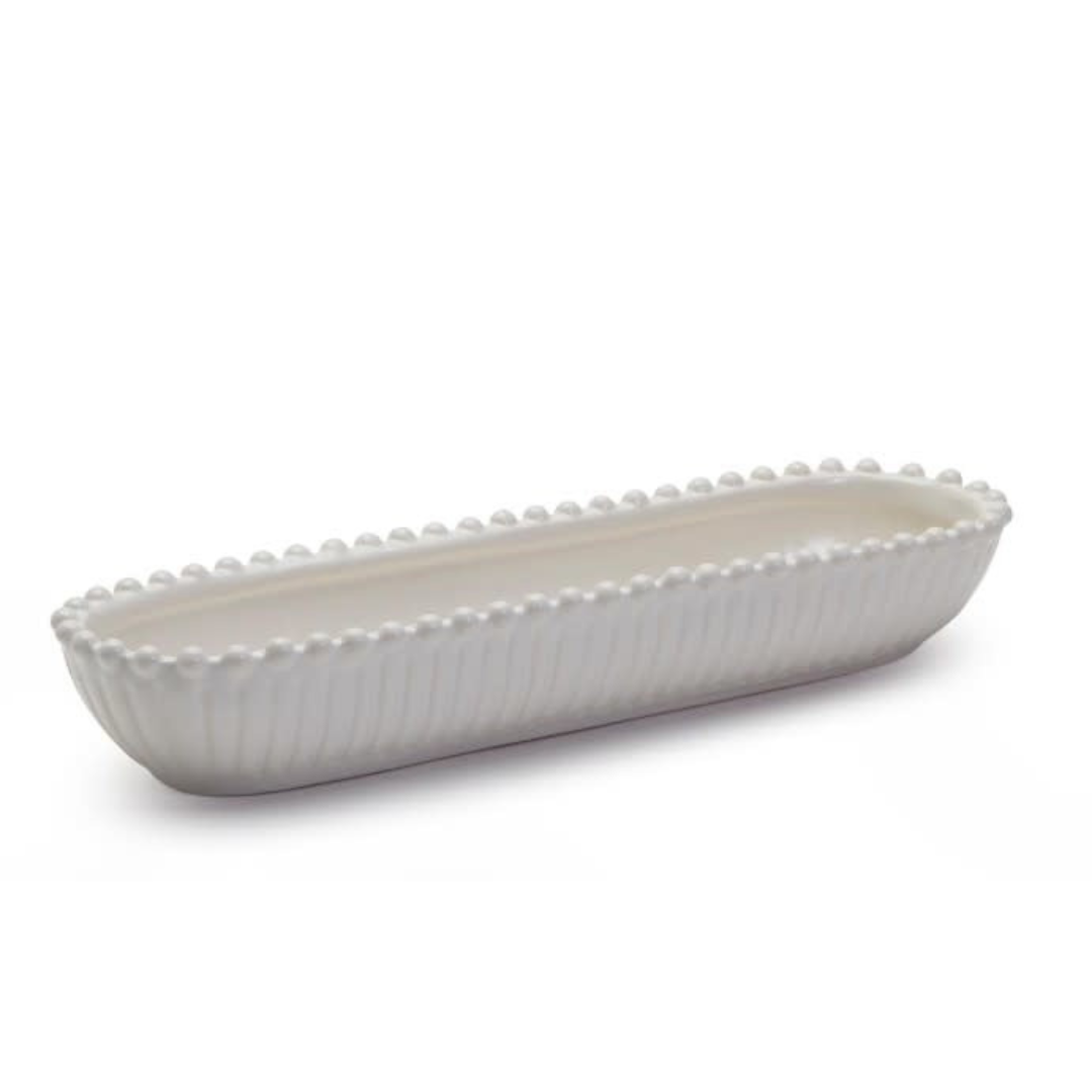Heirloom Pearl Edge Oval Tidbit Dish