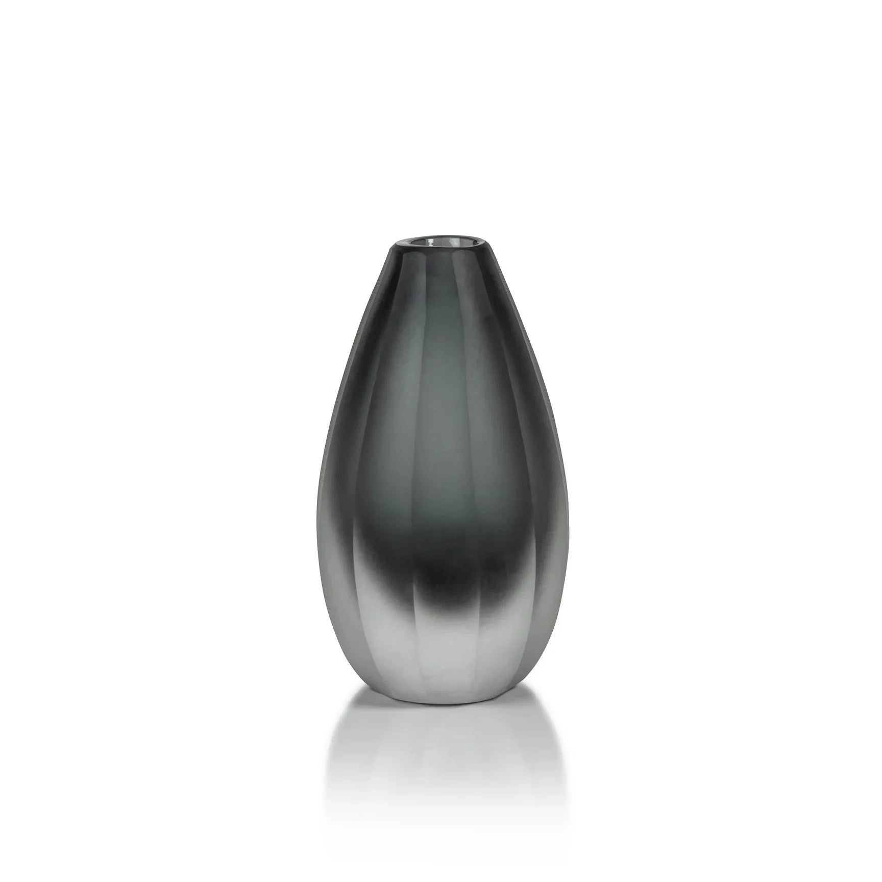 Zodax Milano Cut & Frosted Glass Vase