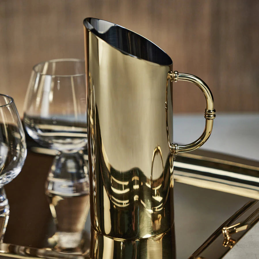 Alessia gold pitcher detail