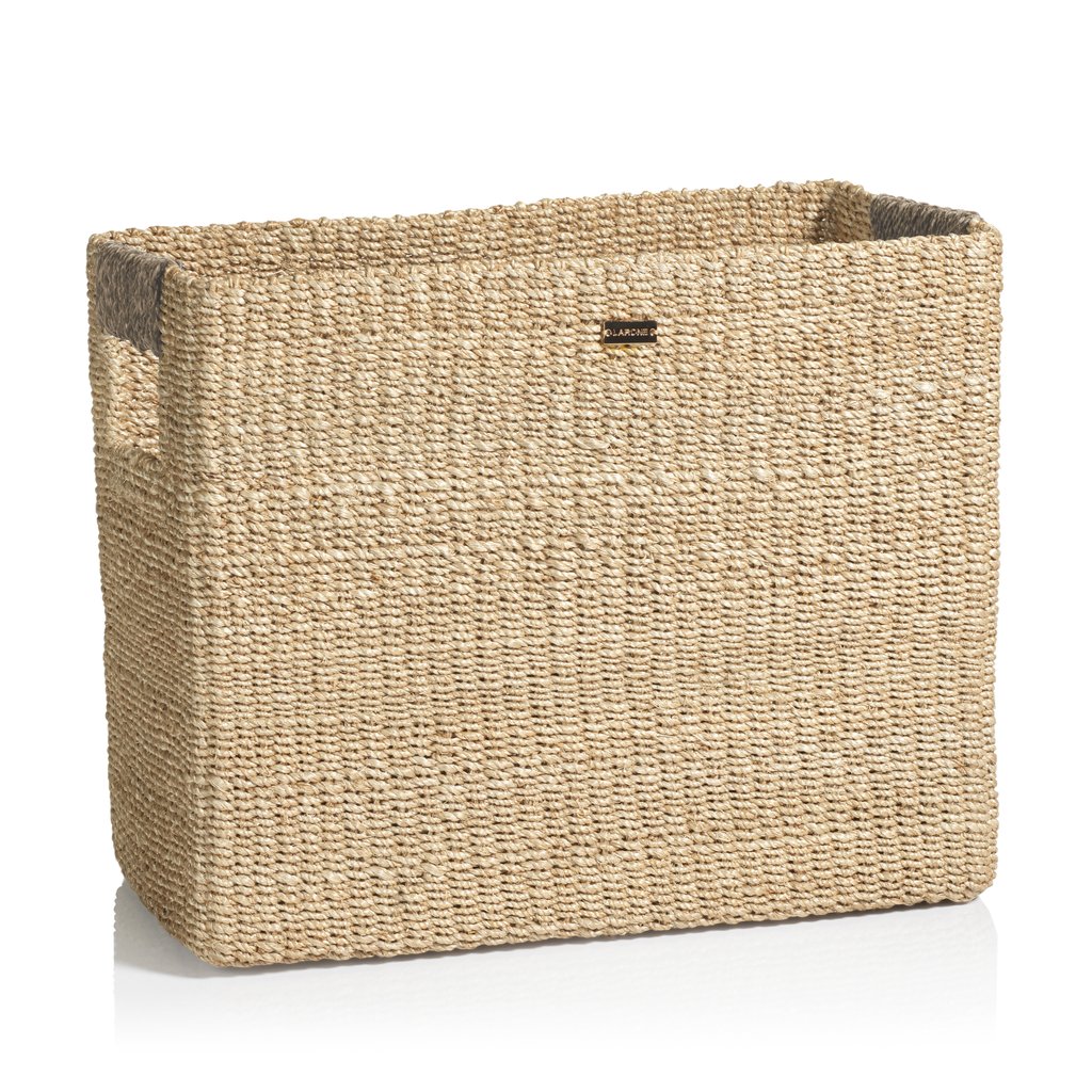 Zodax Alex Rectangular Abaca Magazine Basket