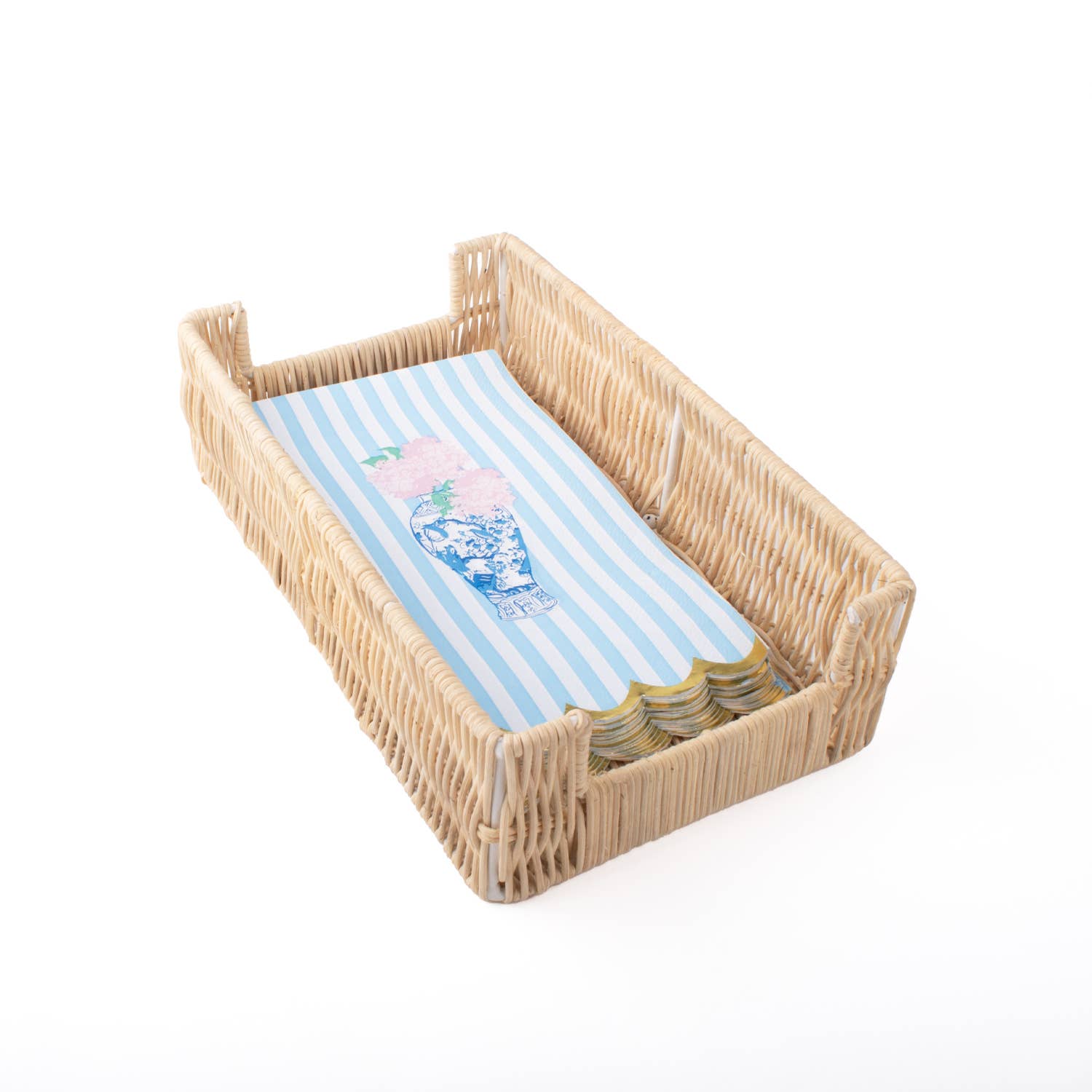 Napkin Holder, Natural Rattan Guest Towel Tray