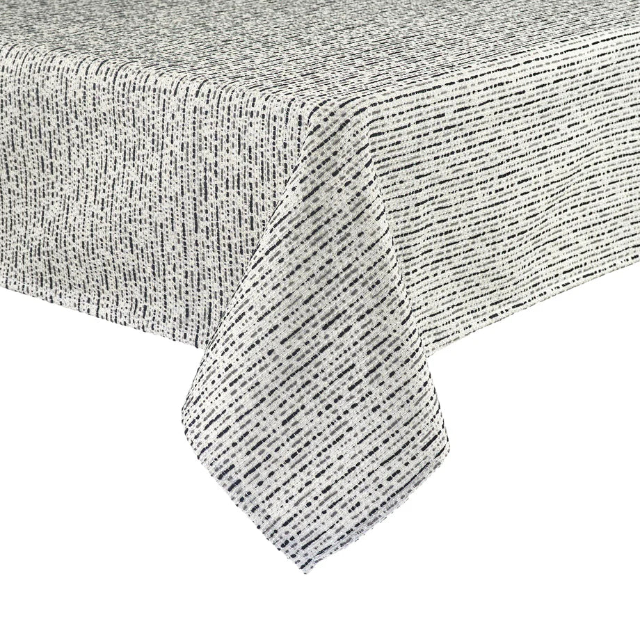 Adorn Your Table Black & White Tweed Tablecloth