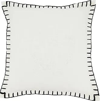 White Chunky Whip Stitch Pillow