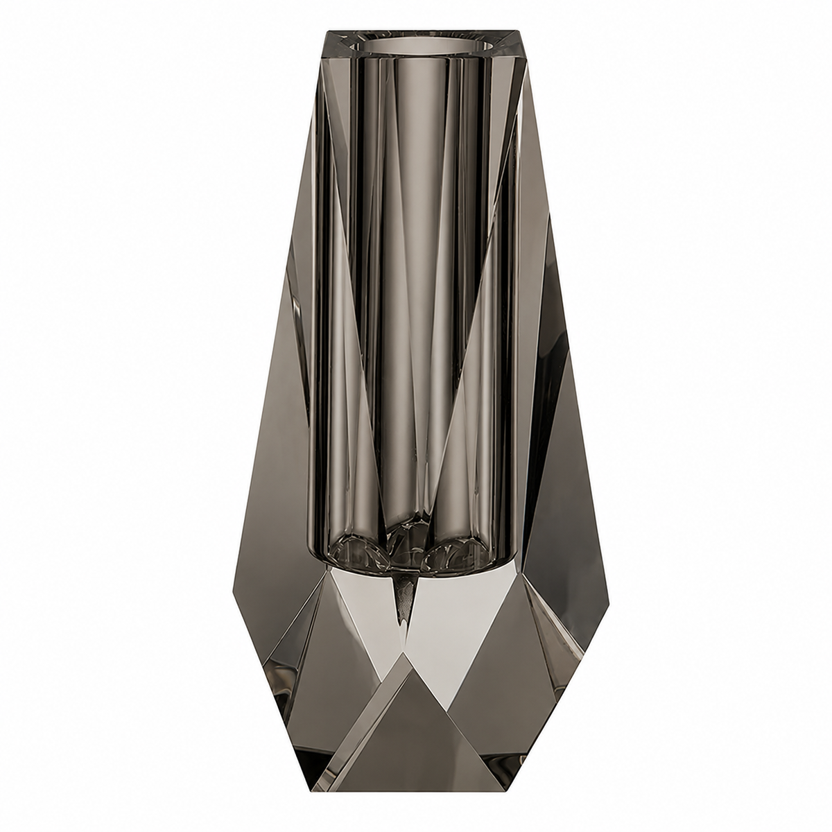 Luxe Modern Acrylic Bud Vase - Smoky Quartz