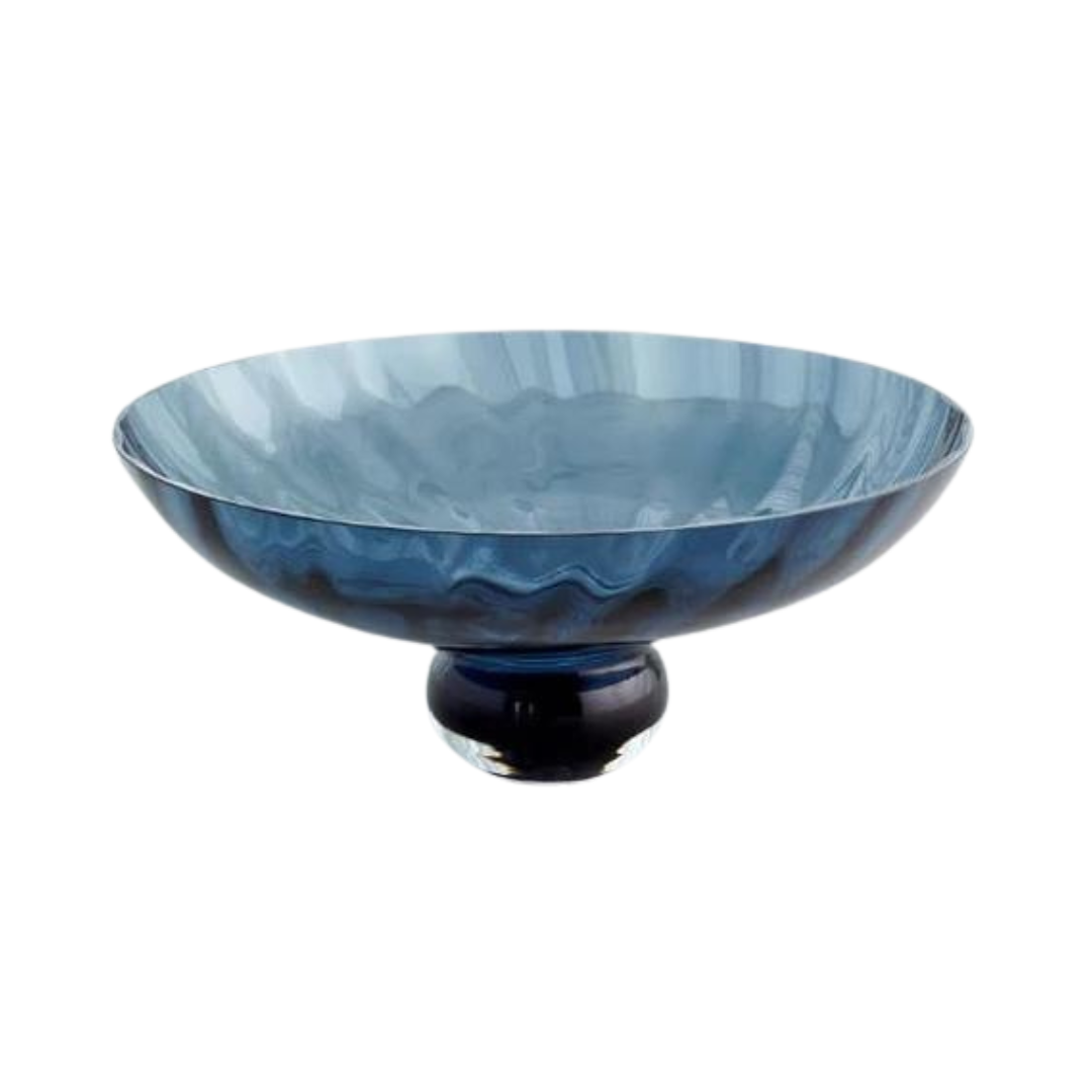 Ball Footed Bowl Blue