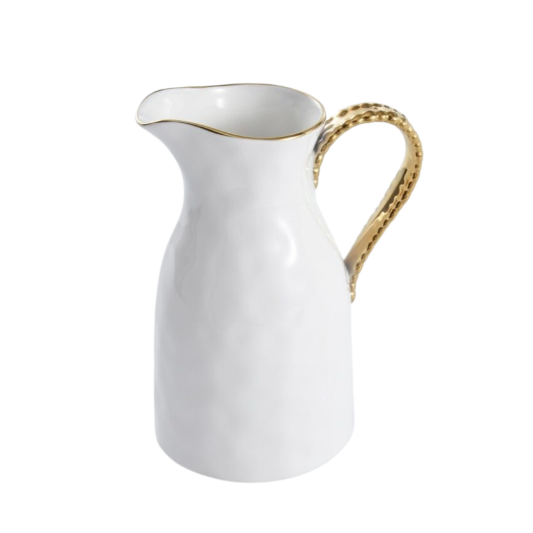 White Porcelain Salerno Water Pitcher