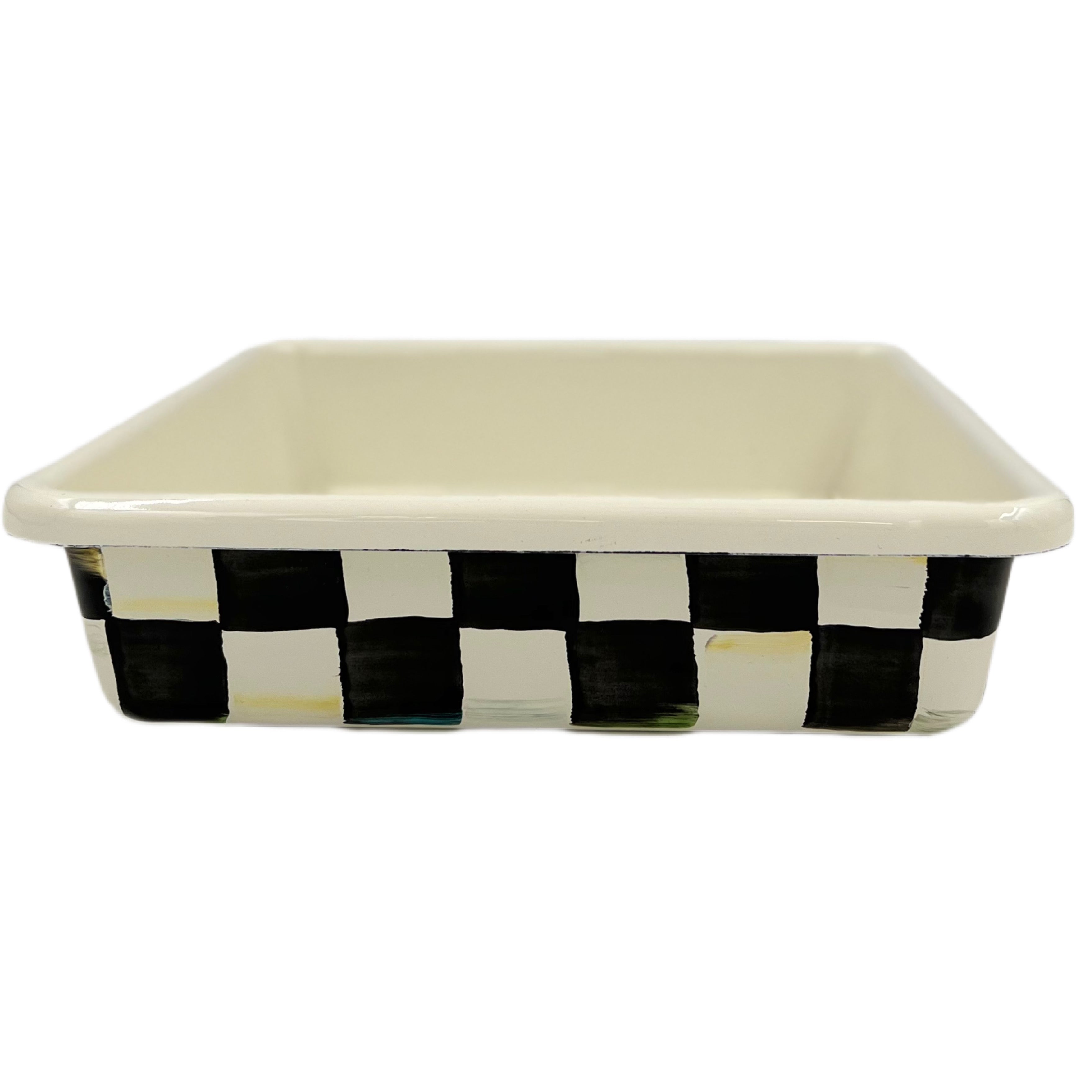 MacKenzie-Childs Courtly Check Enamel Baking Pan- 8"