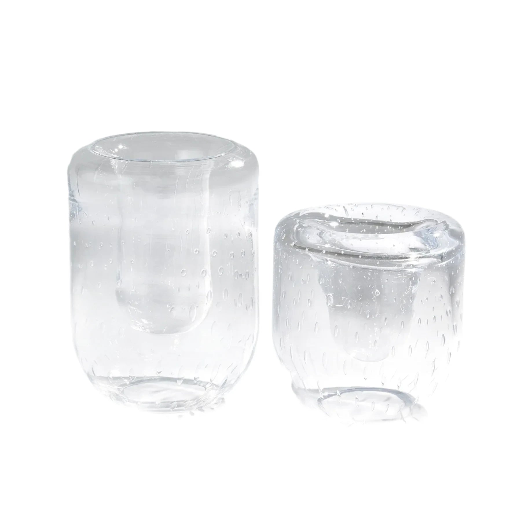 Global Views Double Take Clear Seeded Vase