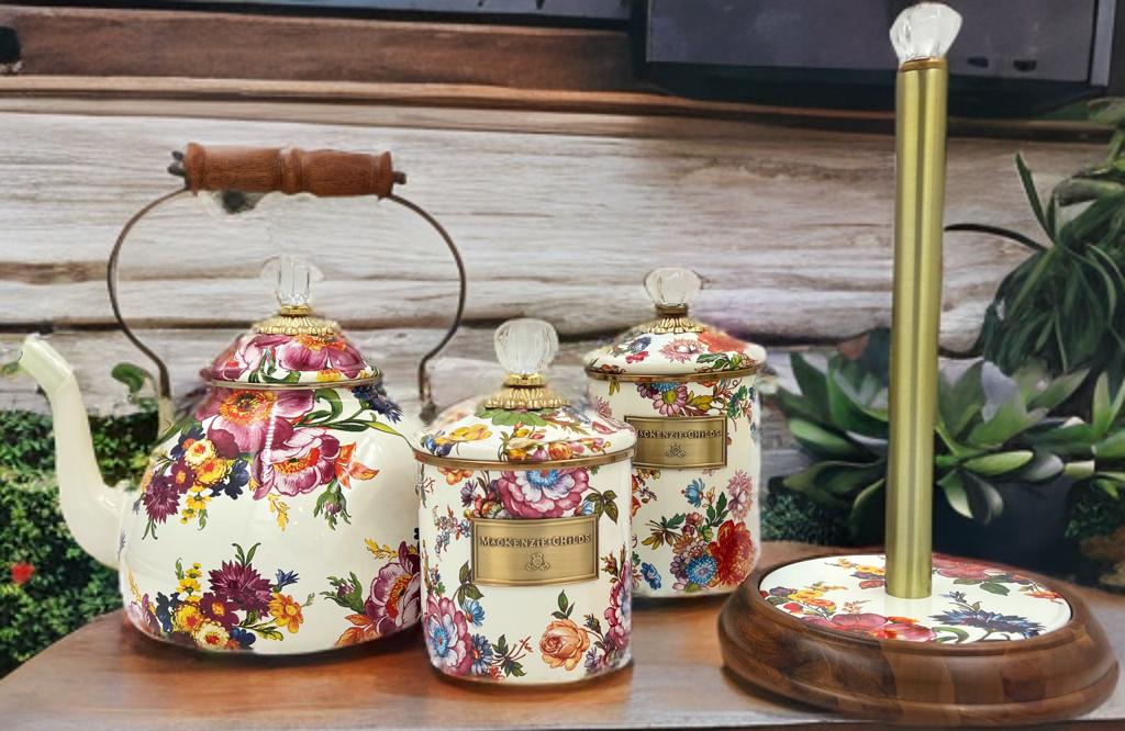 MacKenzie-Childs Flower Mart Tea Kettle