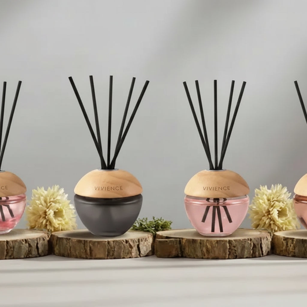 Reed Diffuser Wooden Cap Amber Vivience