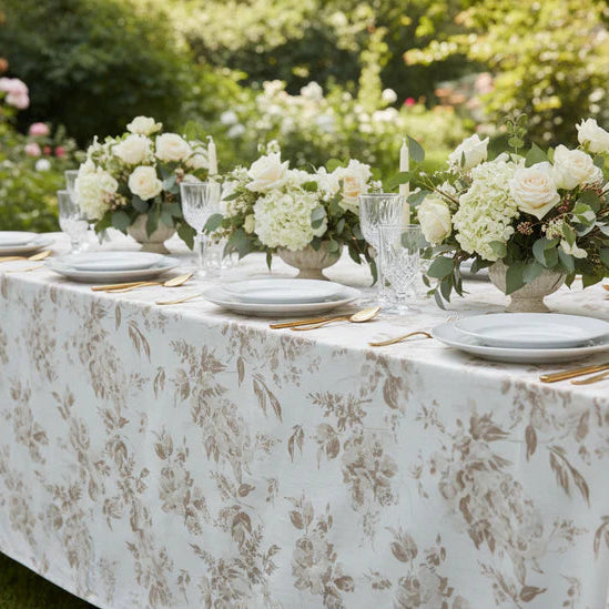 Adorn Your Table Green Garden Tablecloth