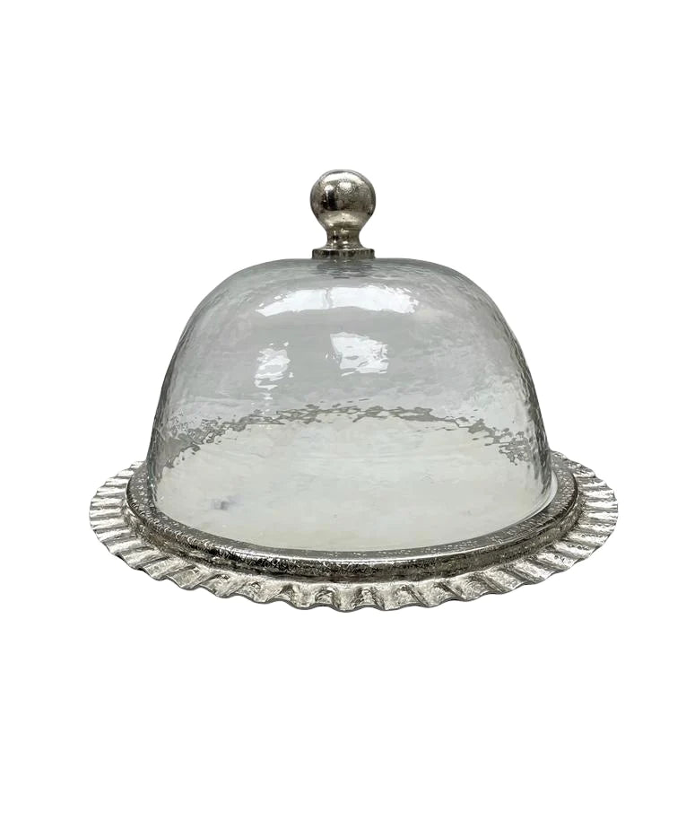 Ripple Silver Plate w/ Dome