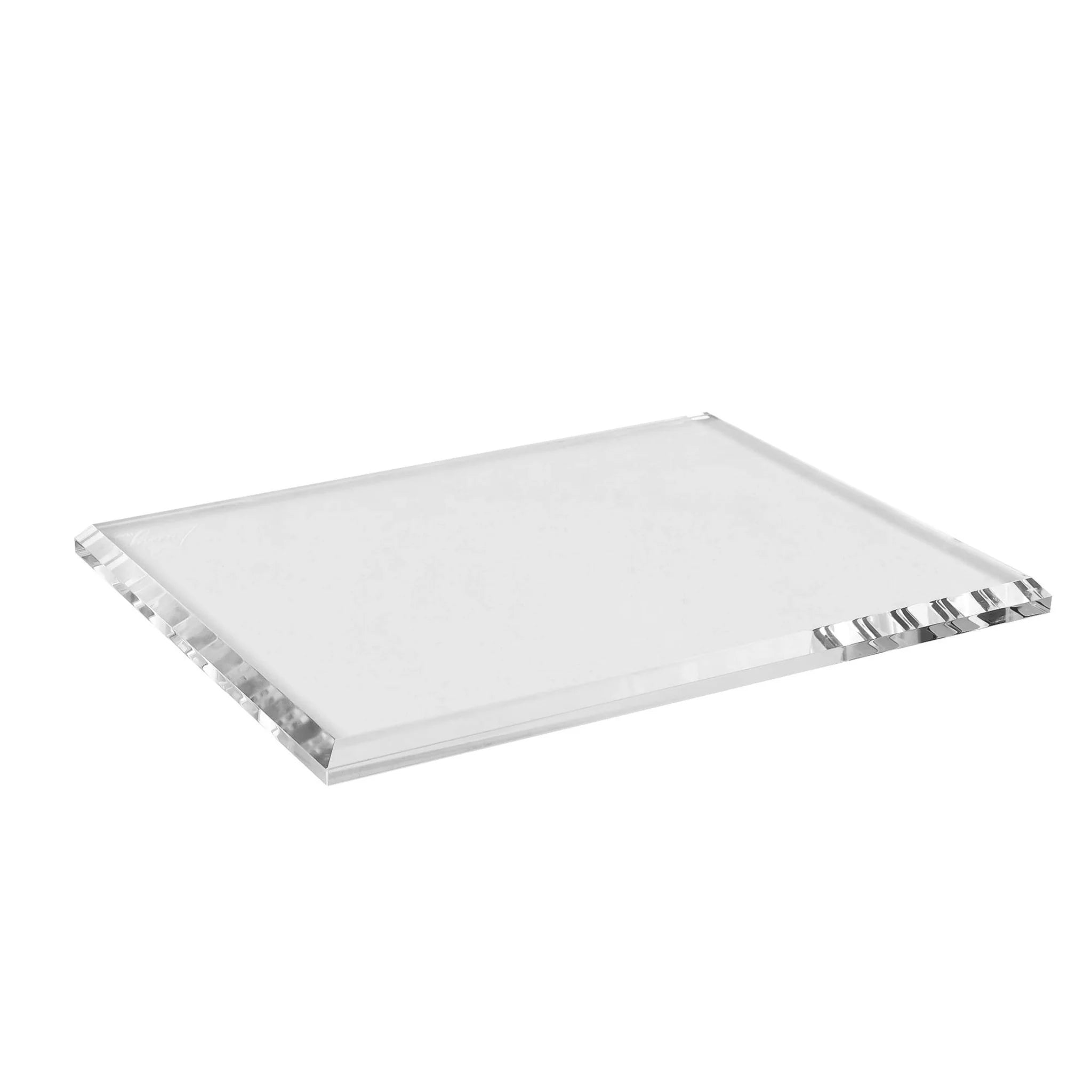 Clear Modern Solid Crystal Tray 8.5x11