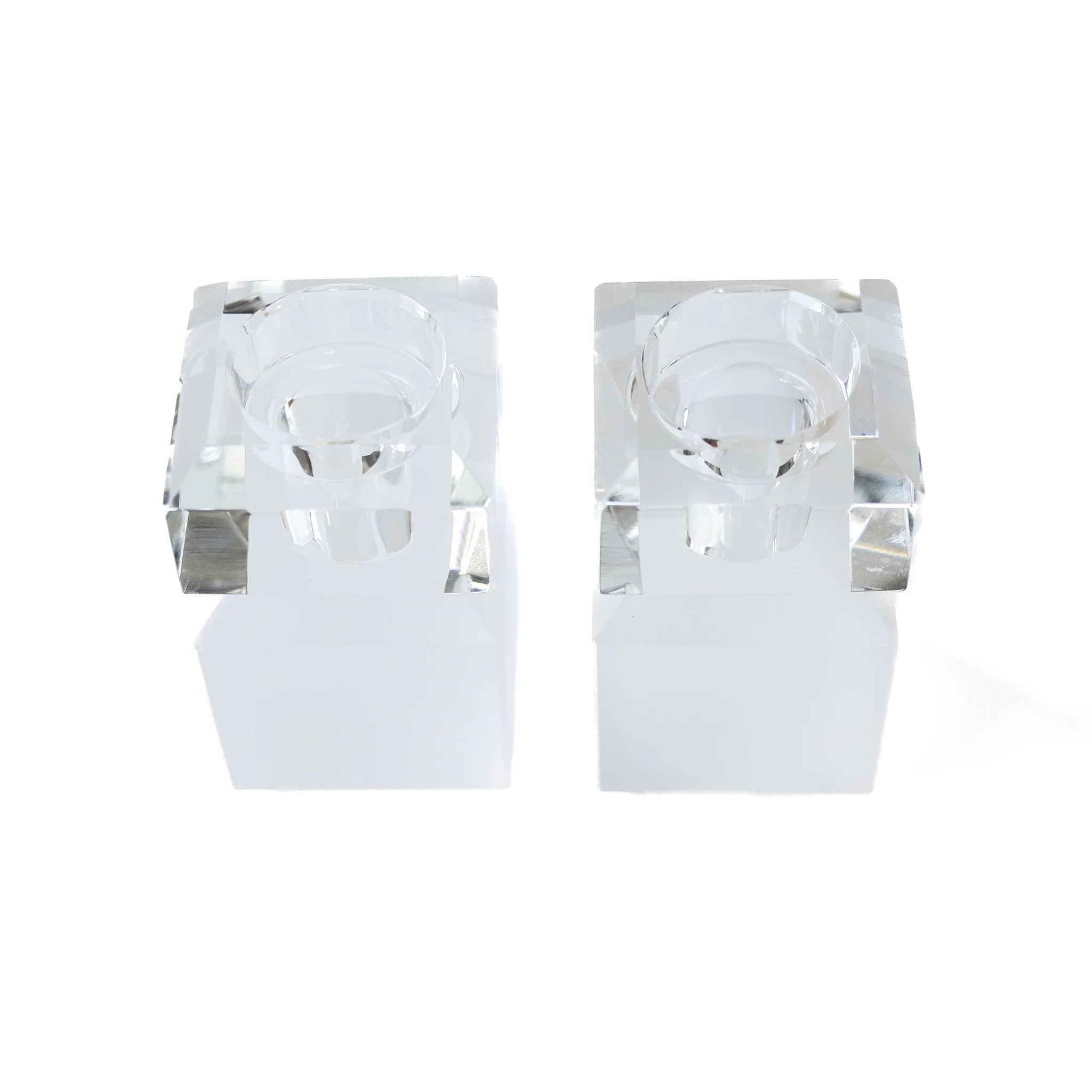 3” Pair of Two Tone Candleholders