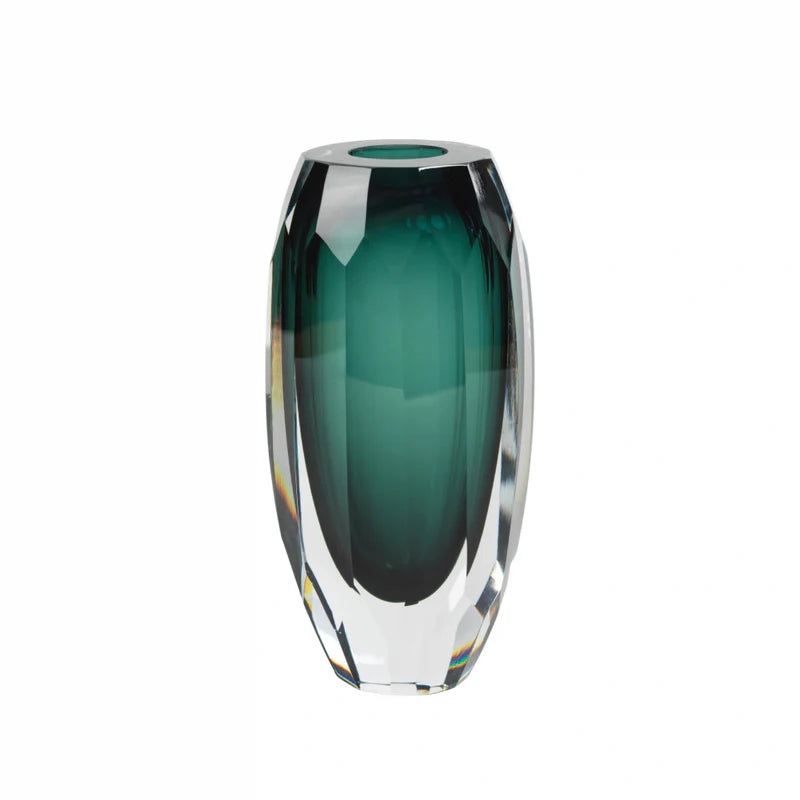 Zodax Aman emerald-cut glass vase