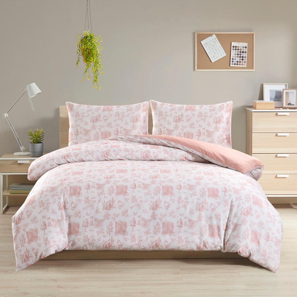 Petite Belle Toile Safra Duvet Set- Rose Pink