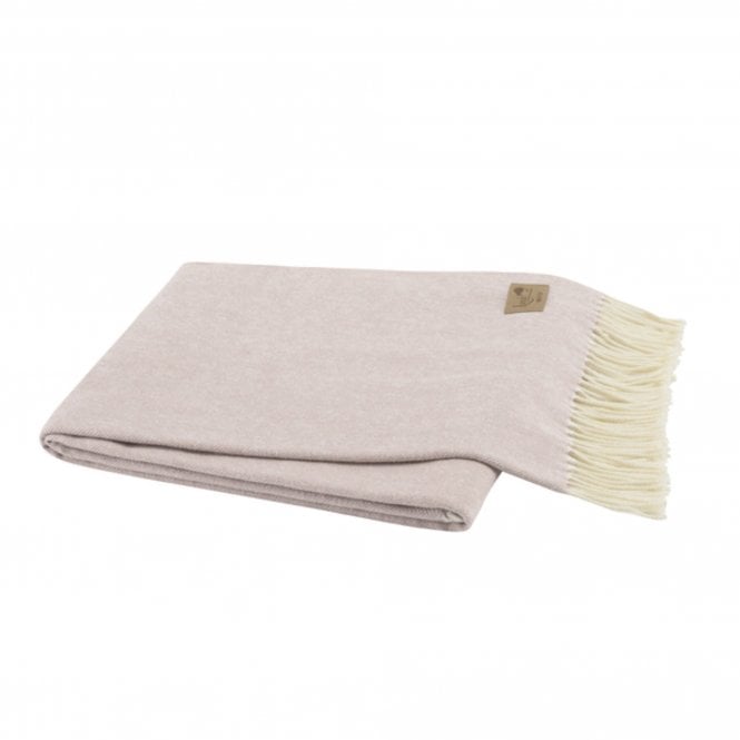 Lands Downunder Italian Herringbone Throw- Rose Quartz