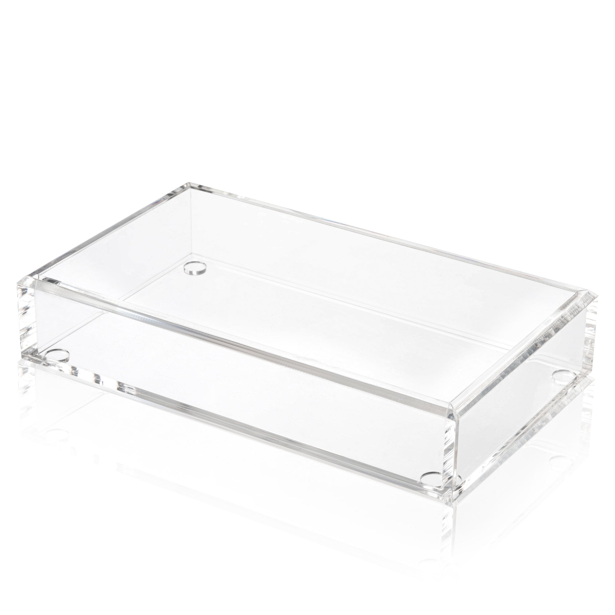 Clear Guest Towel Holder with Bevel Edge