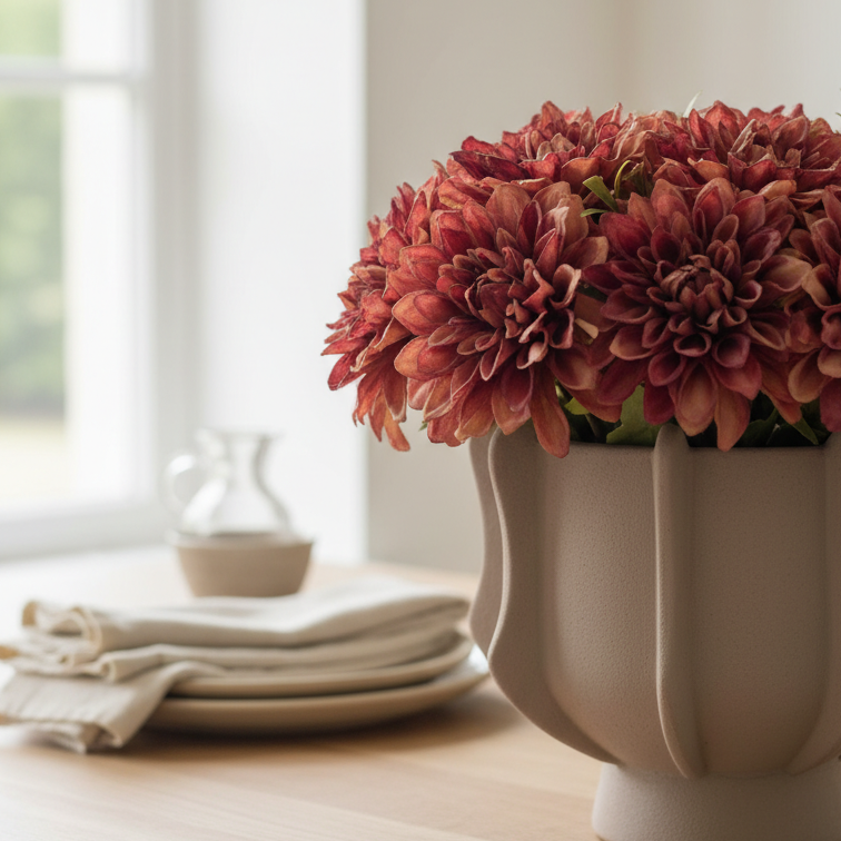Flaura Burgundy Dahlias