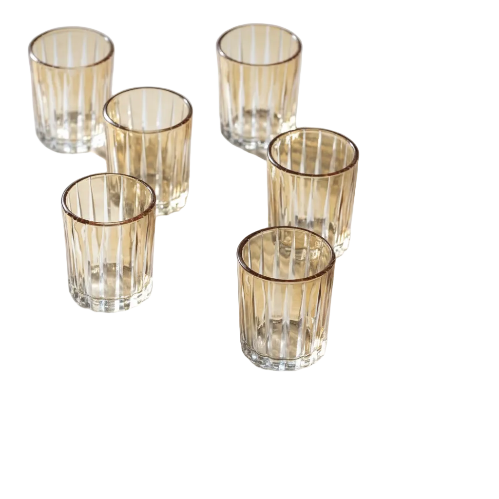 La Kasa Amber Shot Glasses