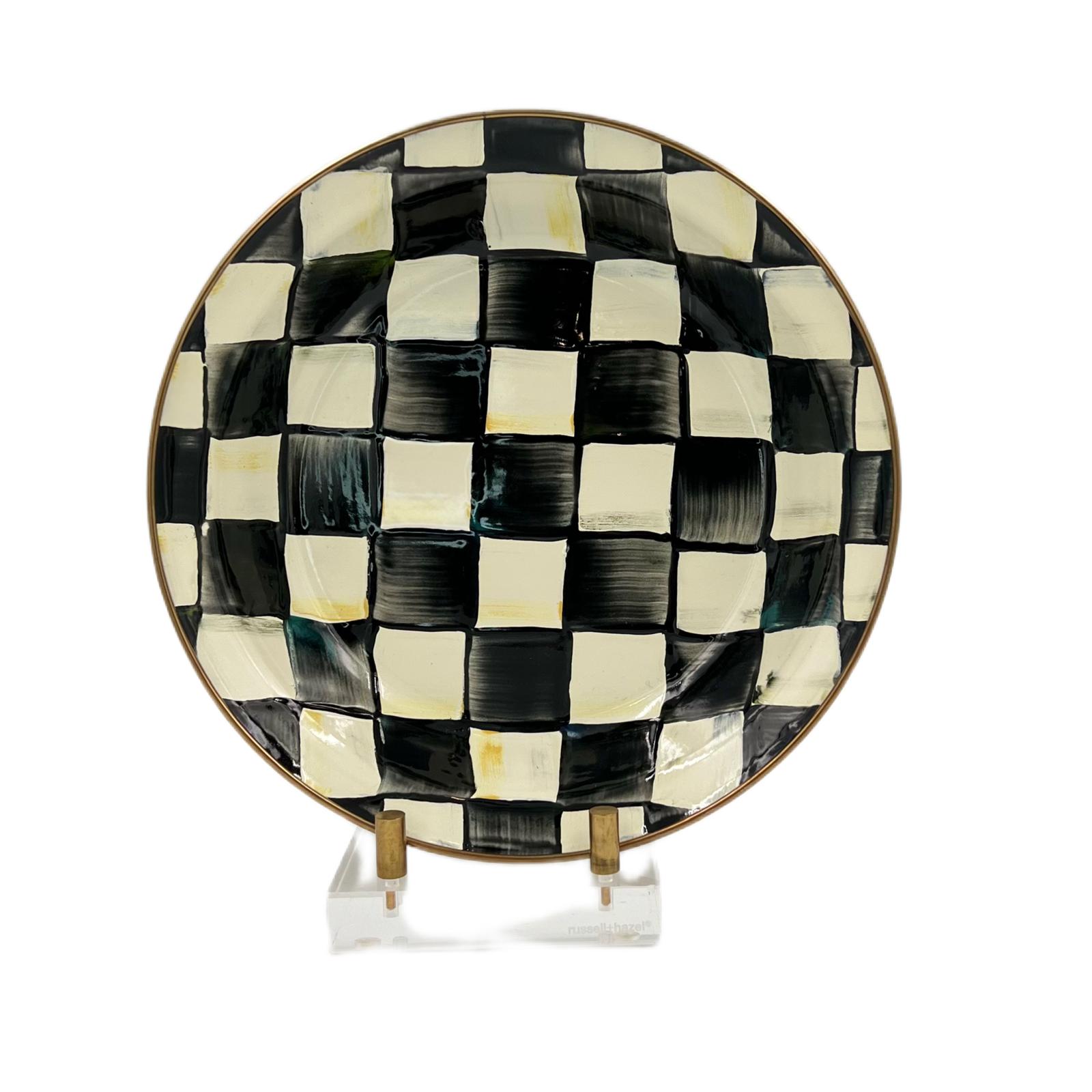 MacKenzie-Childs Courtly Check Enamel Pie Plate