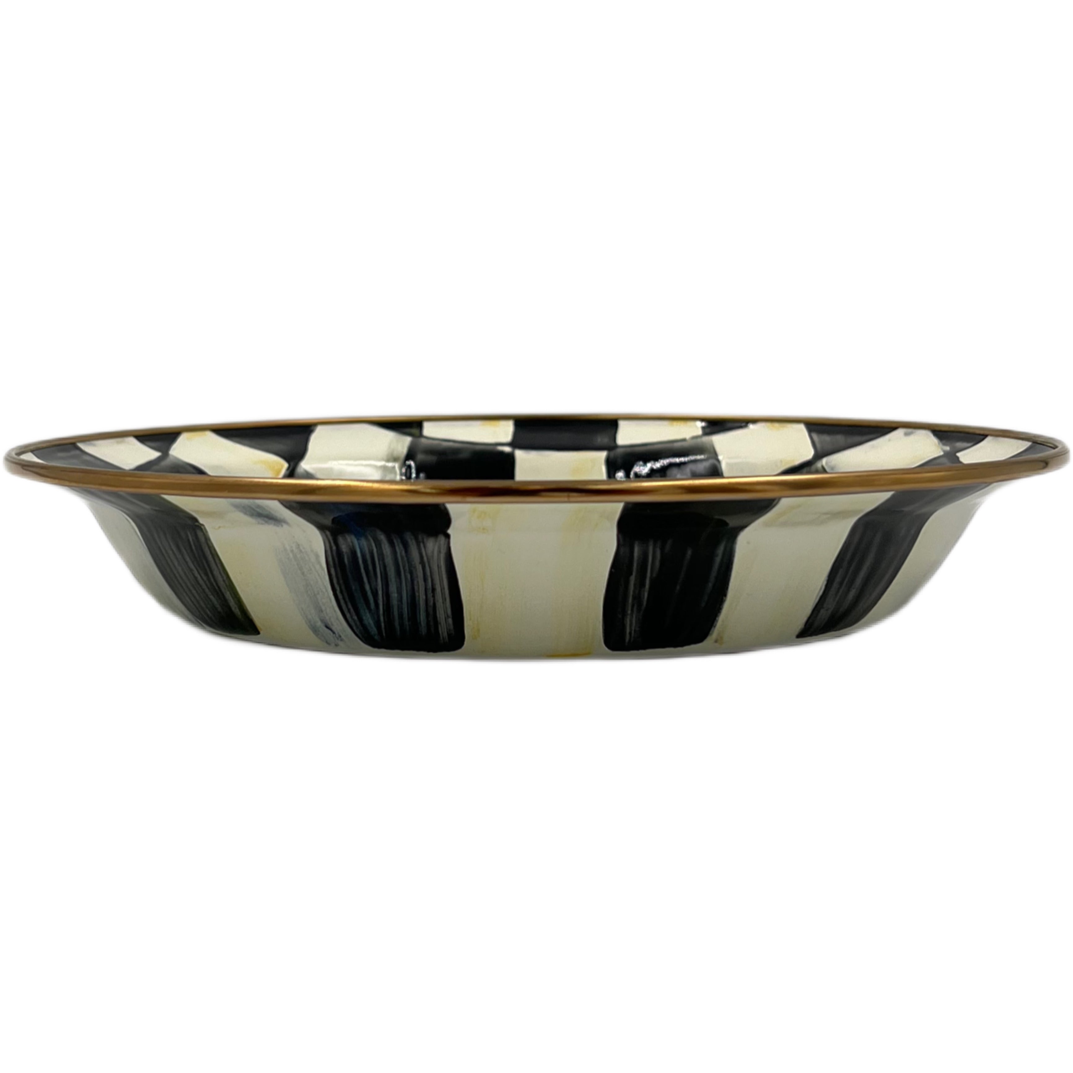 MacKenzie-Childs Courtly Check Enamel Pie Plate