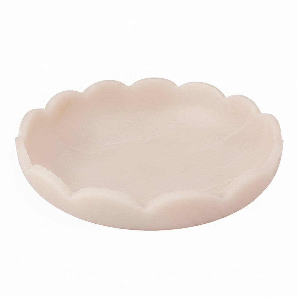 Scalloped Resin Blush Serving Large Tray