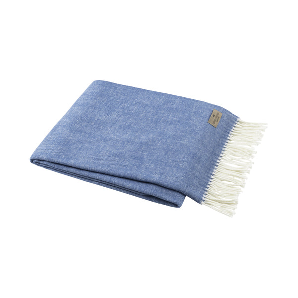 Lands Downunder Italian Herringbone Throw- Azure