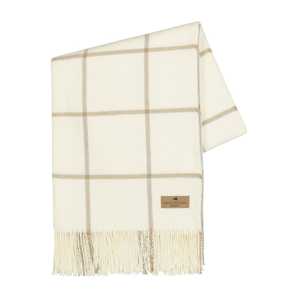 Lands Downunder Lexington Plaid Throw- Dune