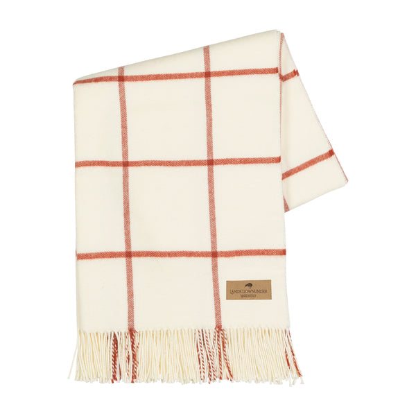 Lands Downunder Lexington Plaid Throw- Spice