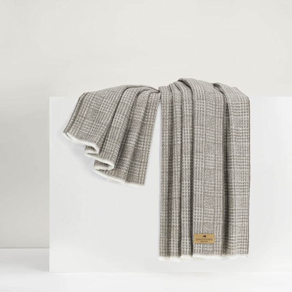 Lands Downunder Sutton Plaid Throw- Mink
