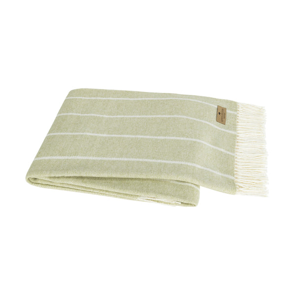 Lands Downunder Fiji Stripe Throw- Sage