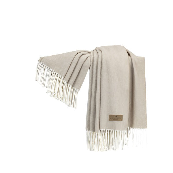 Lands Downunder Italian Herringbone Throw- Dune