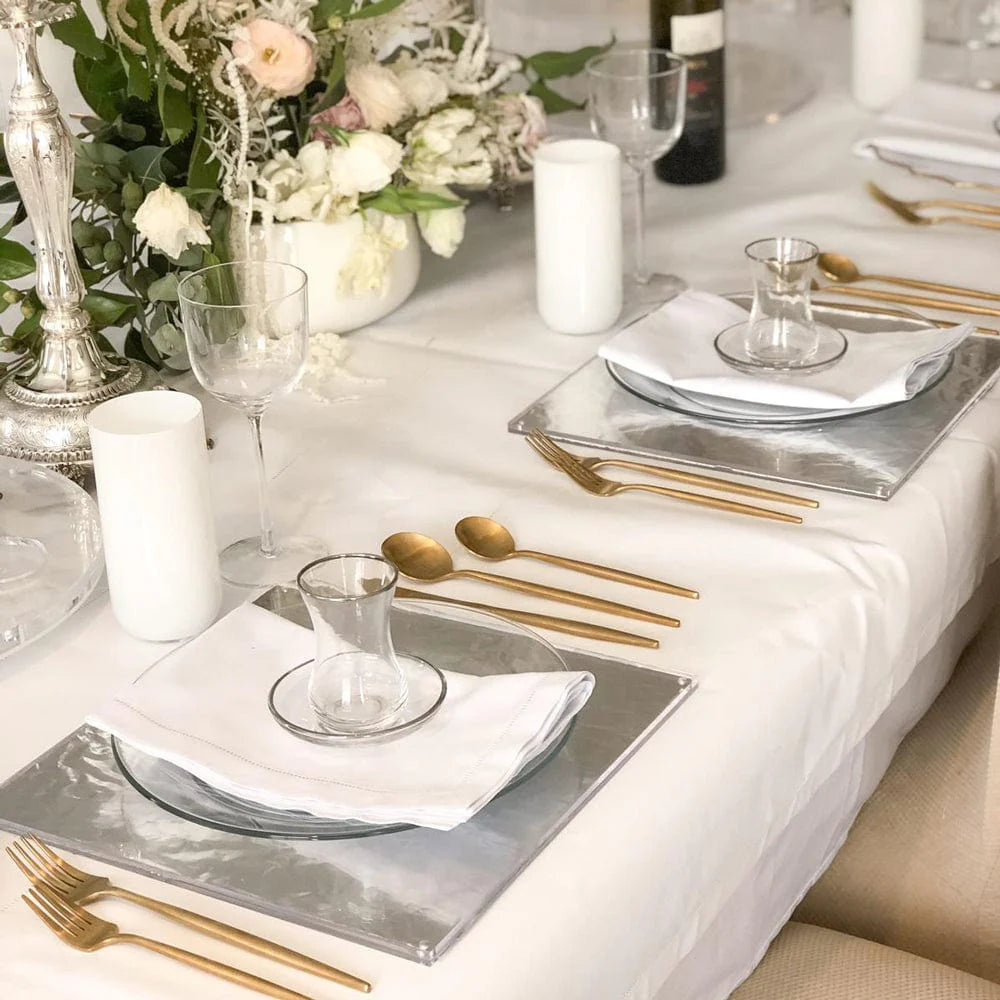 Classic Glass Cups & Saucers Set