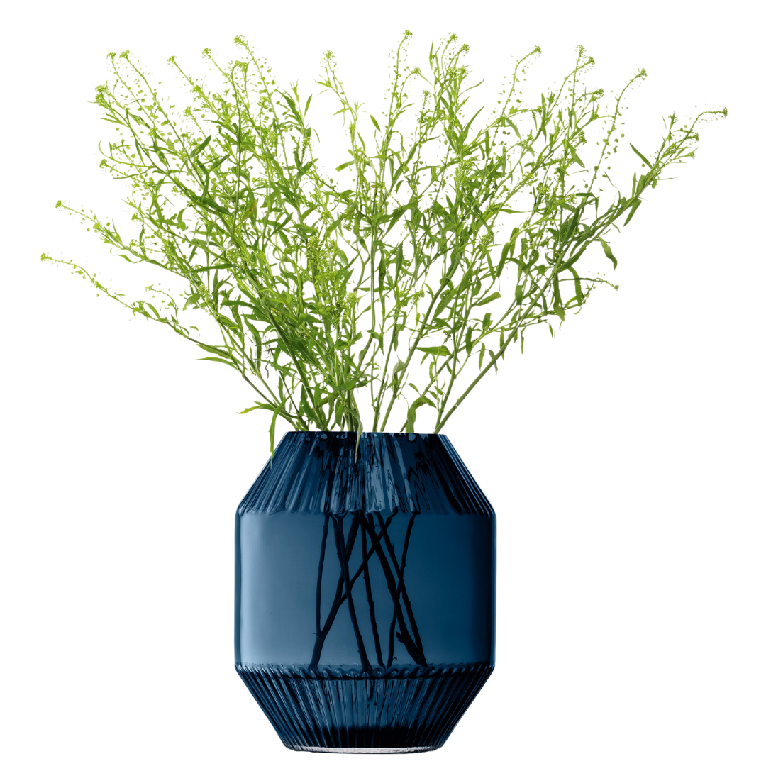 LSA International Rotunda Sapphire Vase