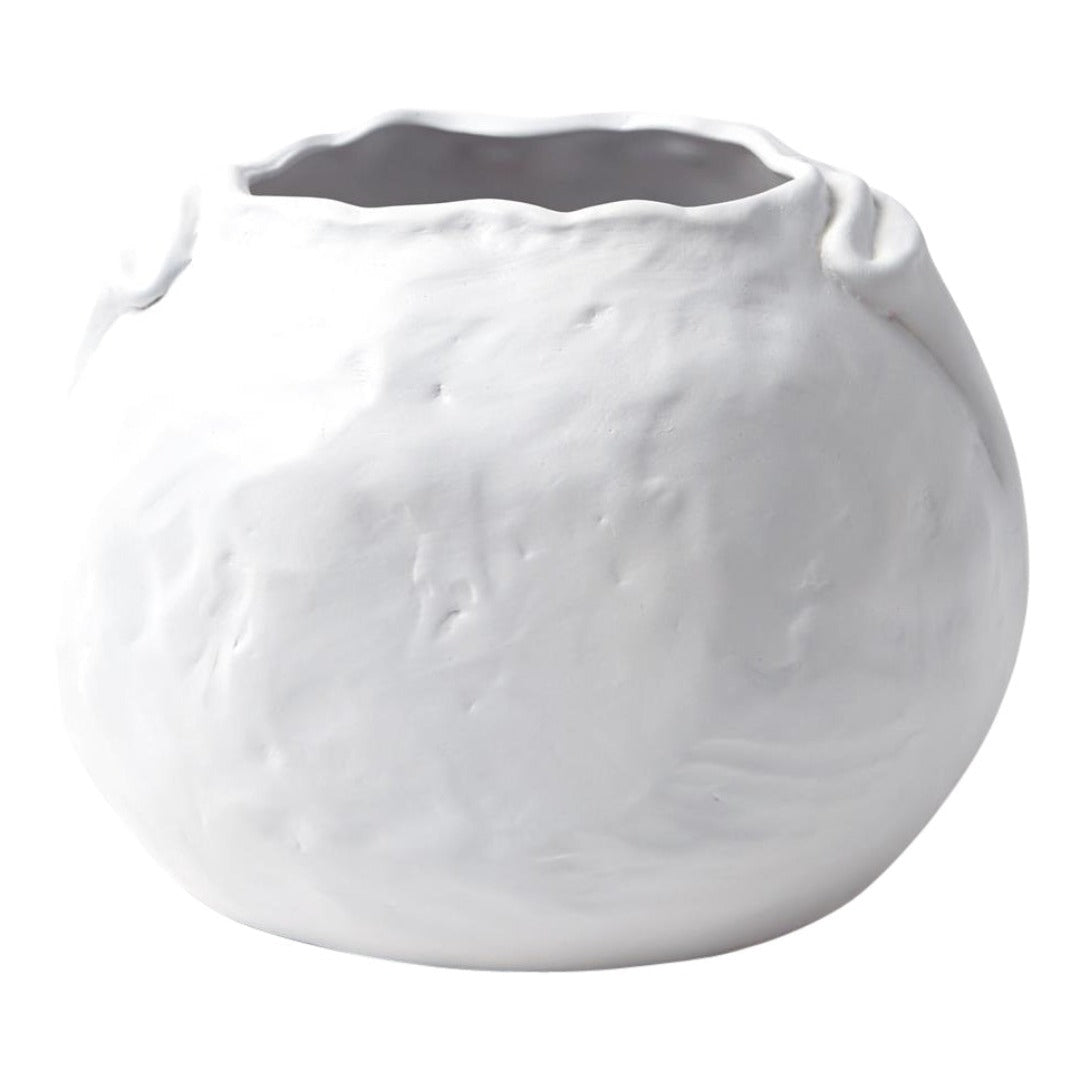 Petale Matte White Vase