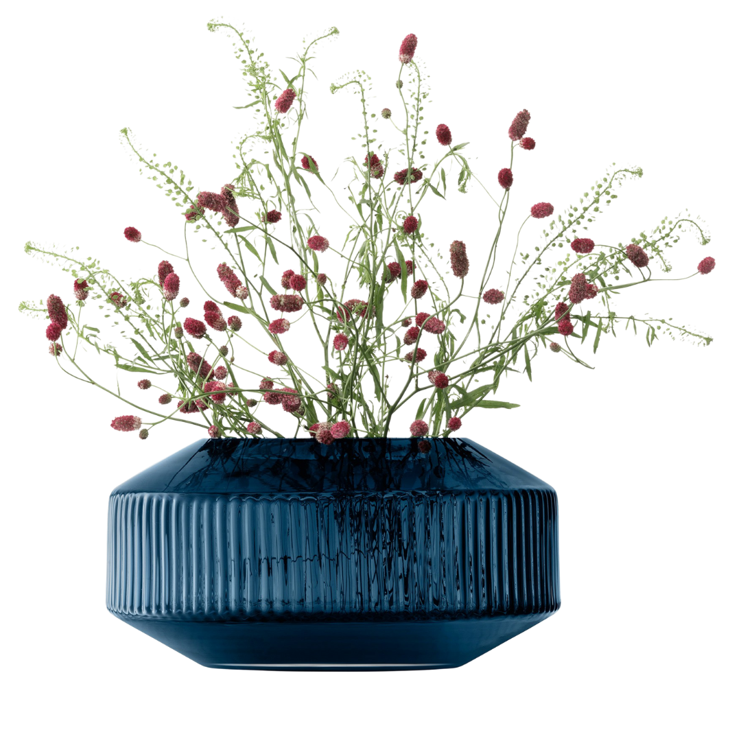 LSA International Rotunda Sapphire Vase