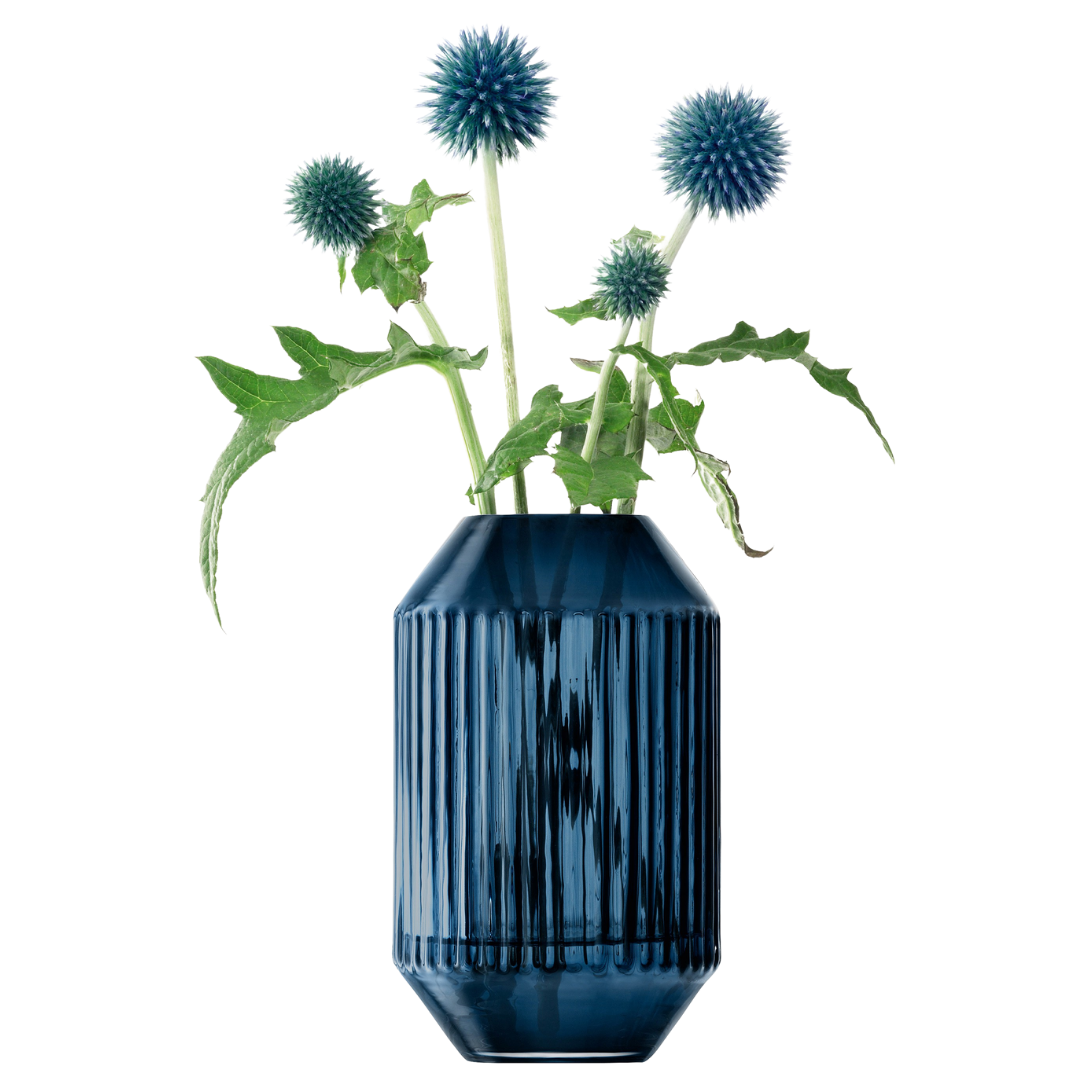 LSA International Rotunda Sapphire Vase
