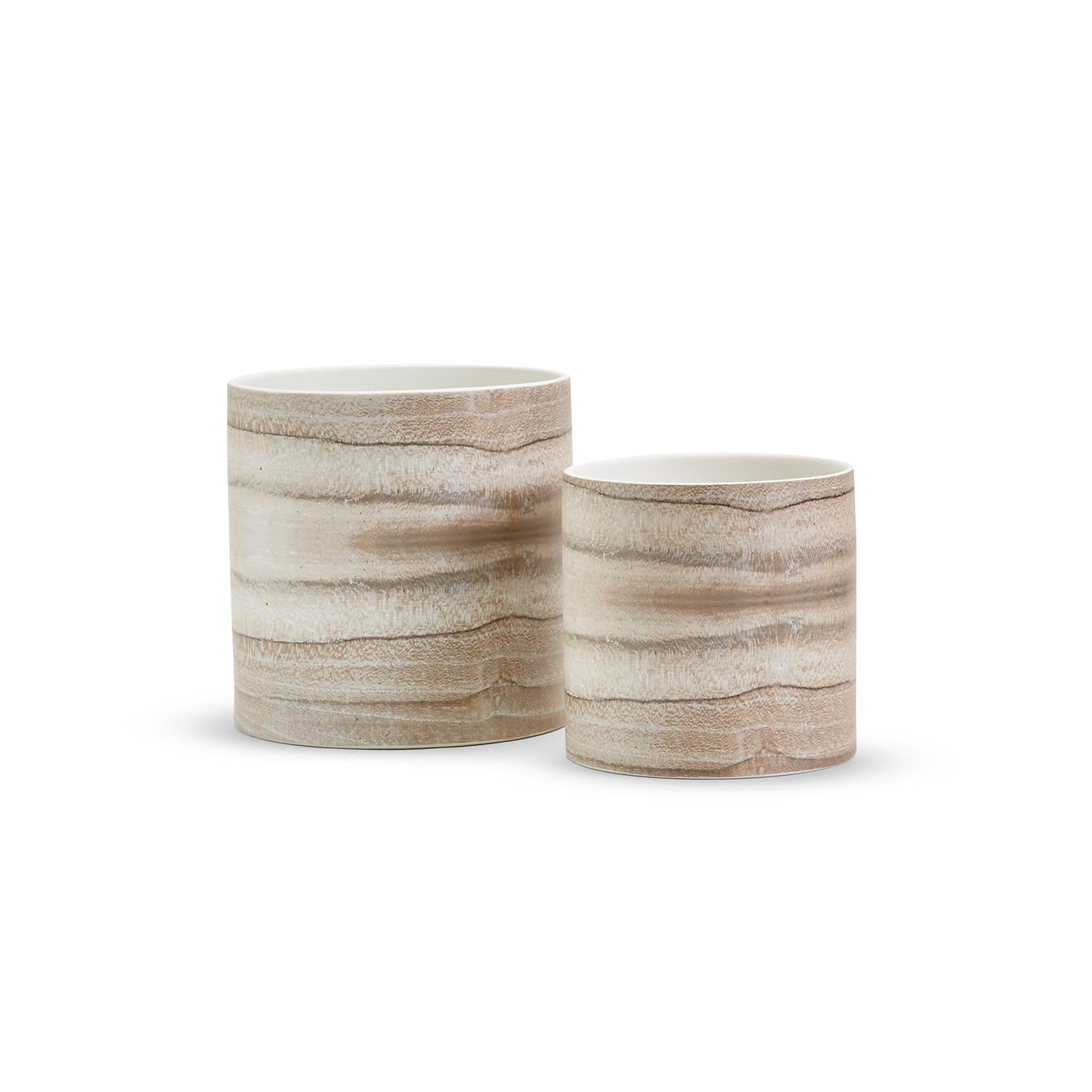 Faux European Ceramic White Oak Planter