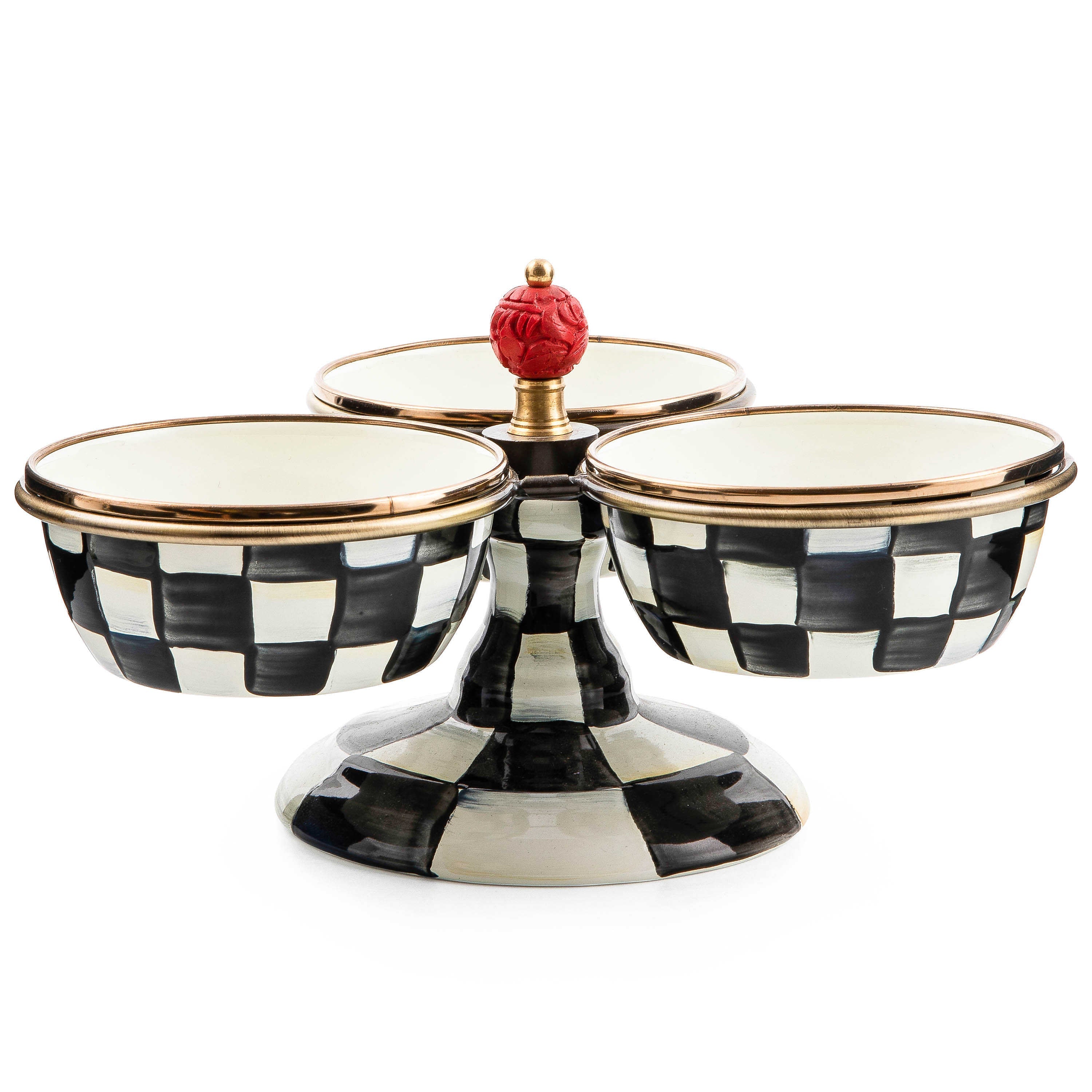 MacKenzie-Childs Courtly Check Enamel Triplicity