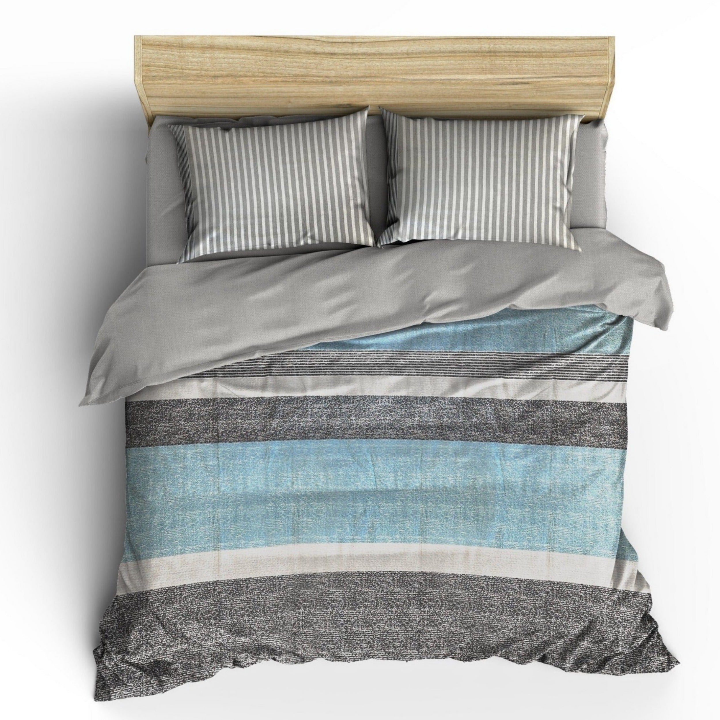 AT EASE Denim Stripe Duvet Set