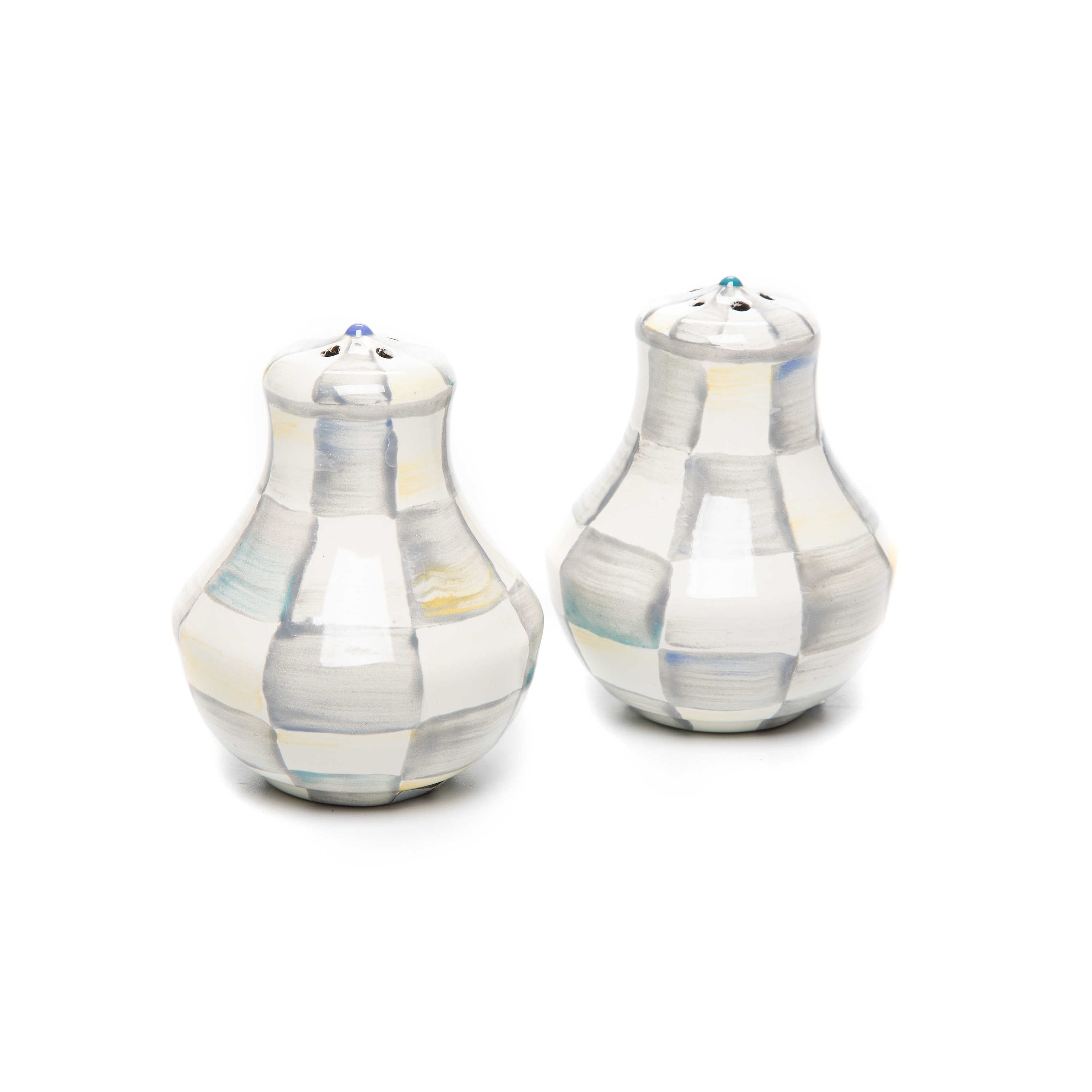 MacKenzie-Childs Sterling Salt & Pepper Shakers