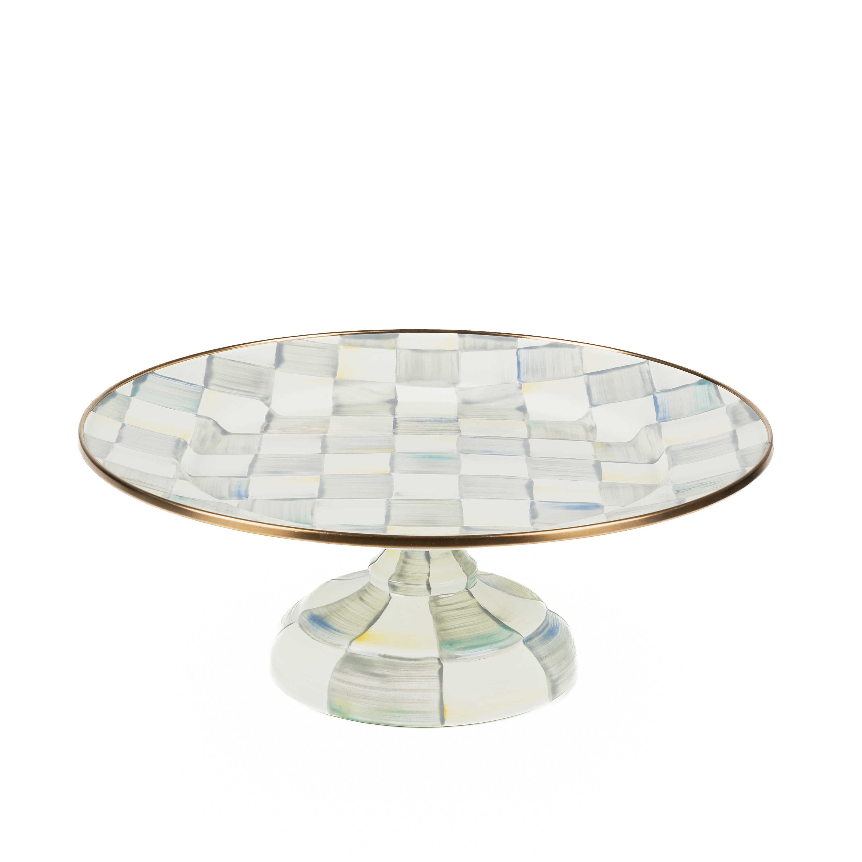 MacKenzie-Childs Sterling Pedestal Platter Small