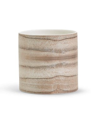 Faux European Ceramic White Oak Planter