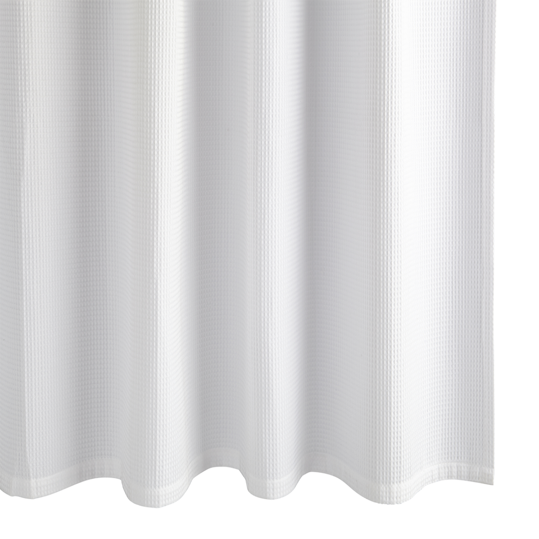 Matouk Belgian Waffle White Shower Curtain