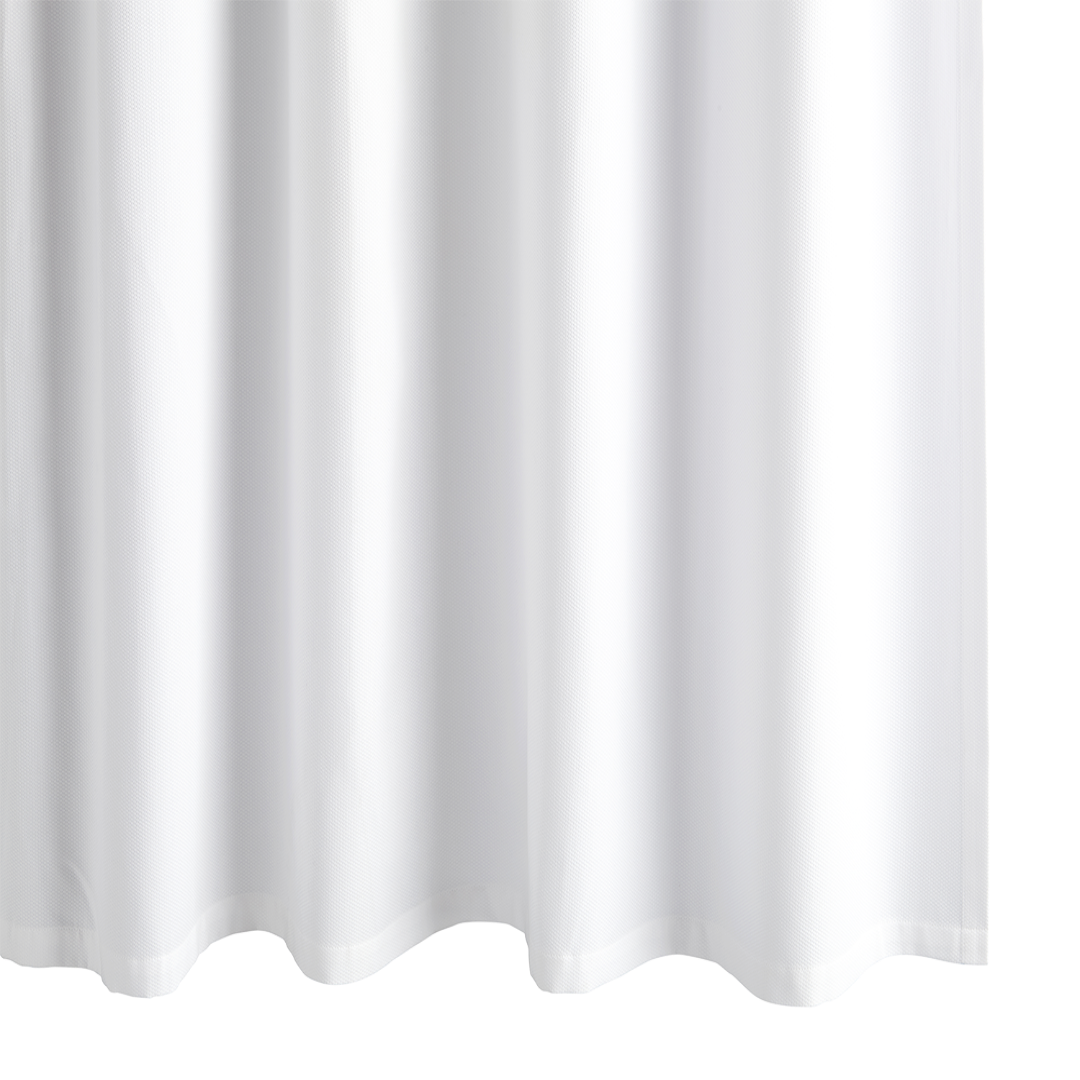Birdseye Pique White Shower Curtain
