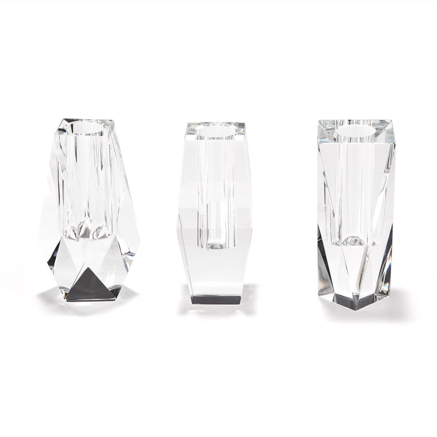 Faceted Crystal Bud Vase